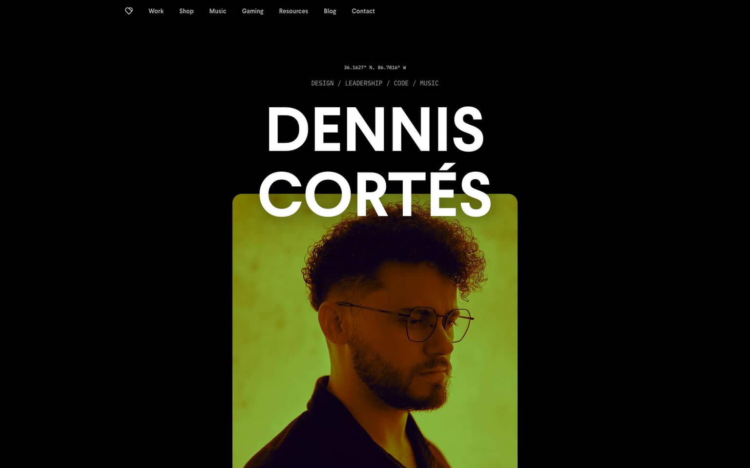 Dennis Cortés's portfolio website